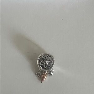 Pandora Silver and Rose Charm